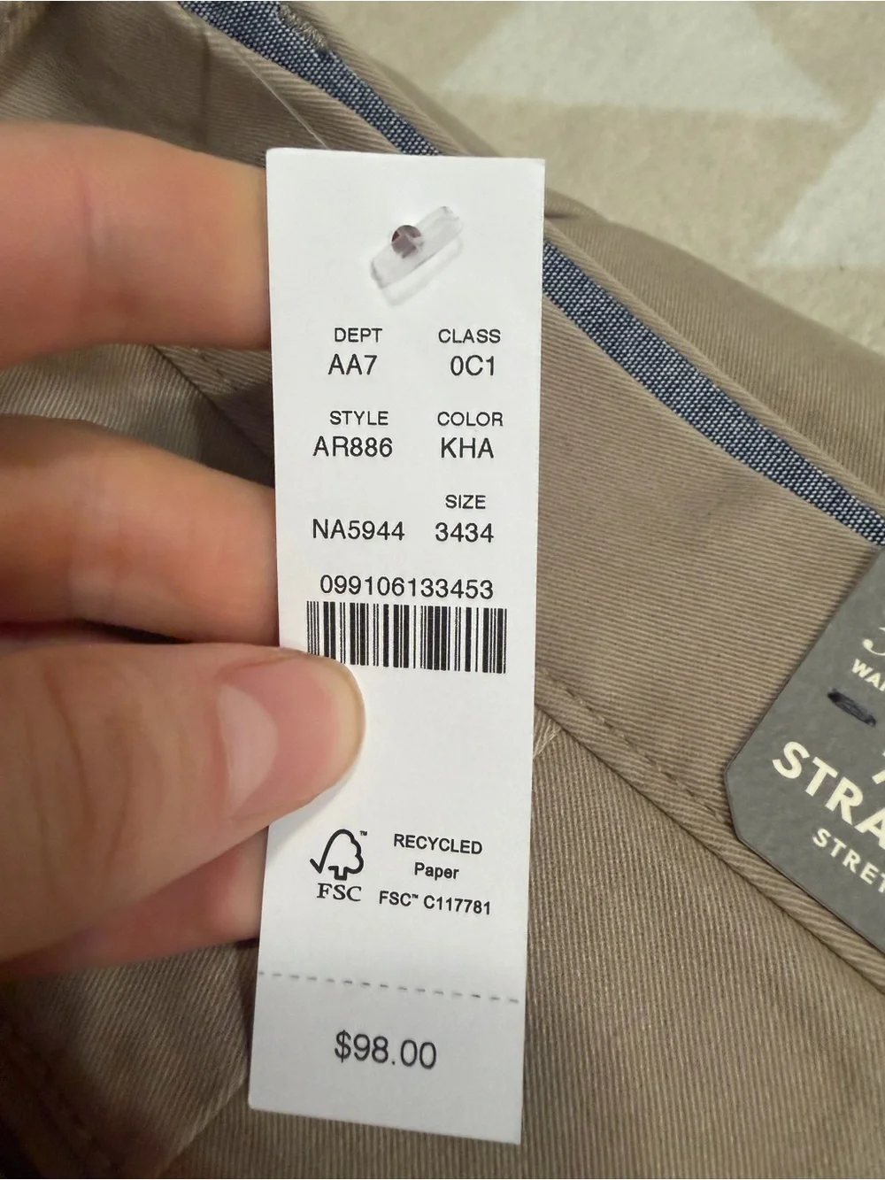 J crew 770™ Straight-fit stretch chino pant khaki